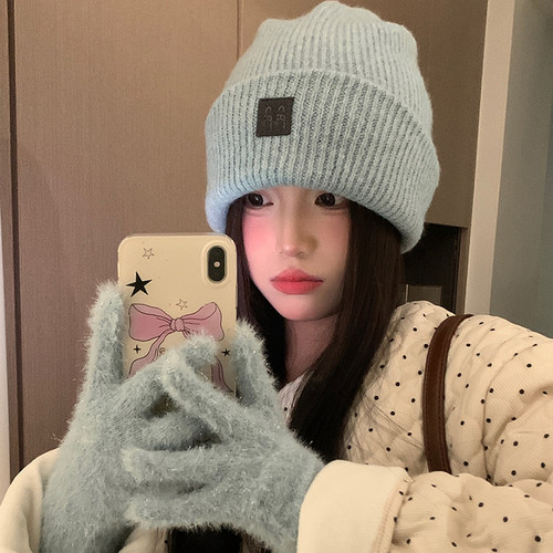 秋冬韩版大头围保暖百搭毛线帽