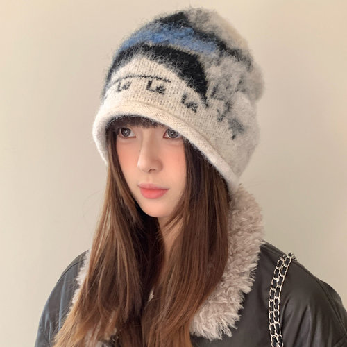 小众个性五角星针织冷帽子女冬