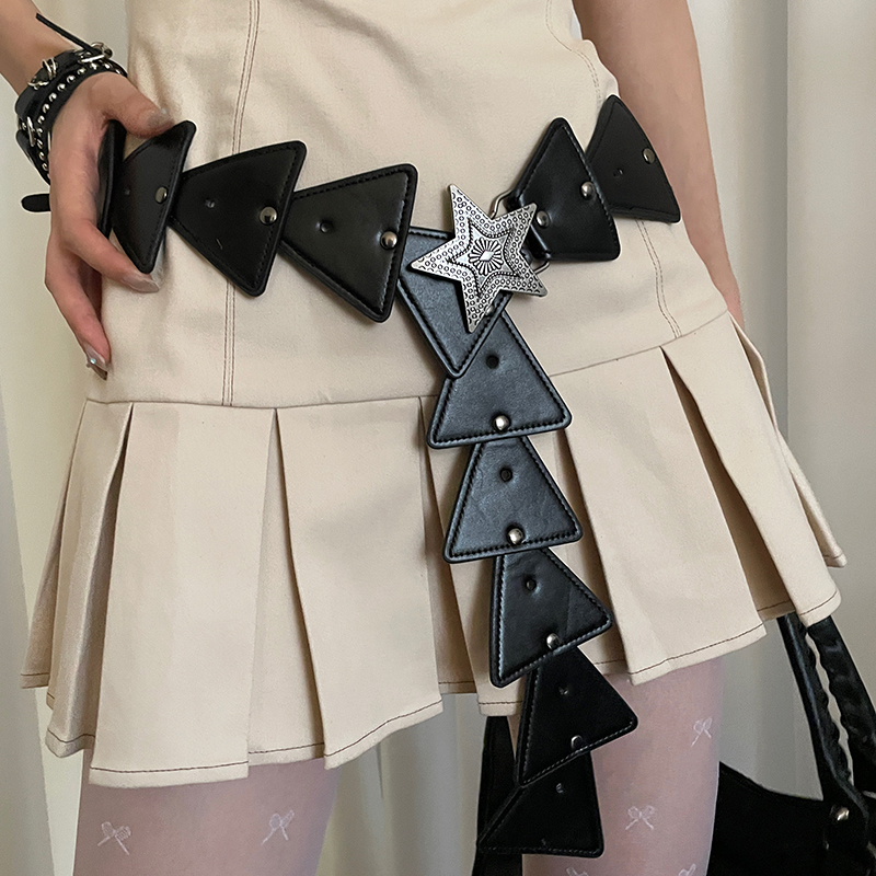女款星星三角形腰带时尚百搭