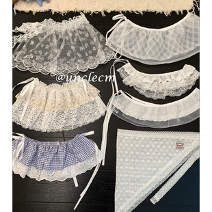 韩系氛围感白色蕾丝屁帘女高级感外搭叠穿半身裙帘外搭短裙装饰潮