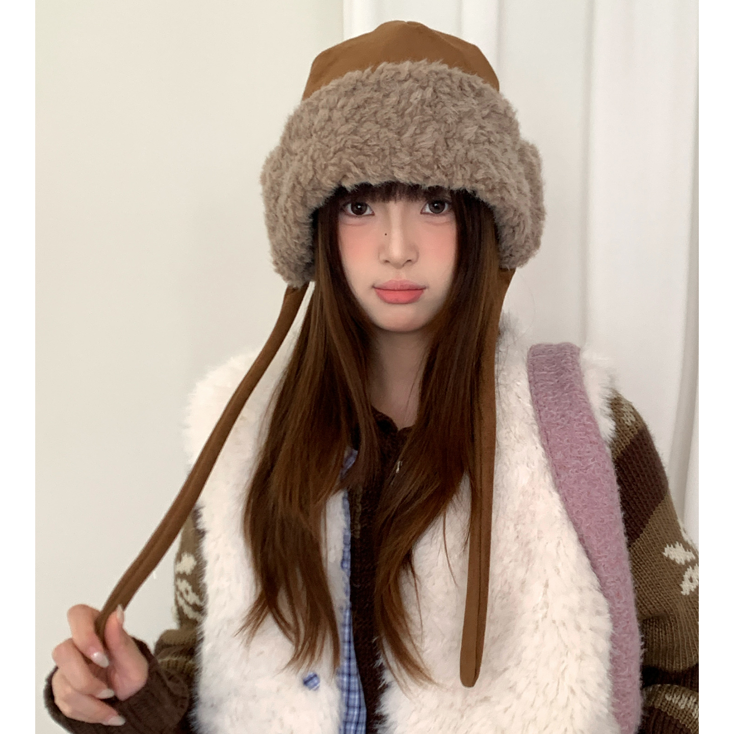 毛绒护耳雷锋帽女士复古麂皮绒加绒加厚包头帽大头围保暖防寒帽子,服饰配件/皮带/帽子/围巾,帽子,淘宝优惠券,粉丝福利购,淘宝优惠卷
