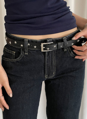 设计感朋克风星星腰带女2026新款配裙子牛仔裤装饰y2k百搭皮带潮