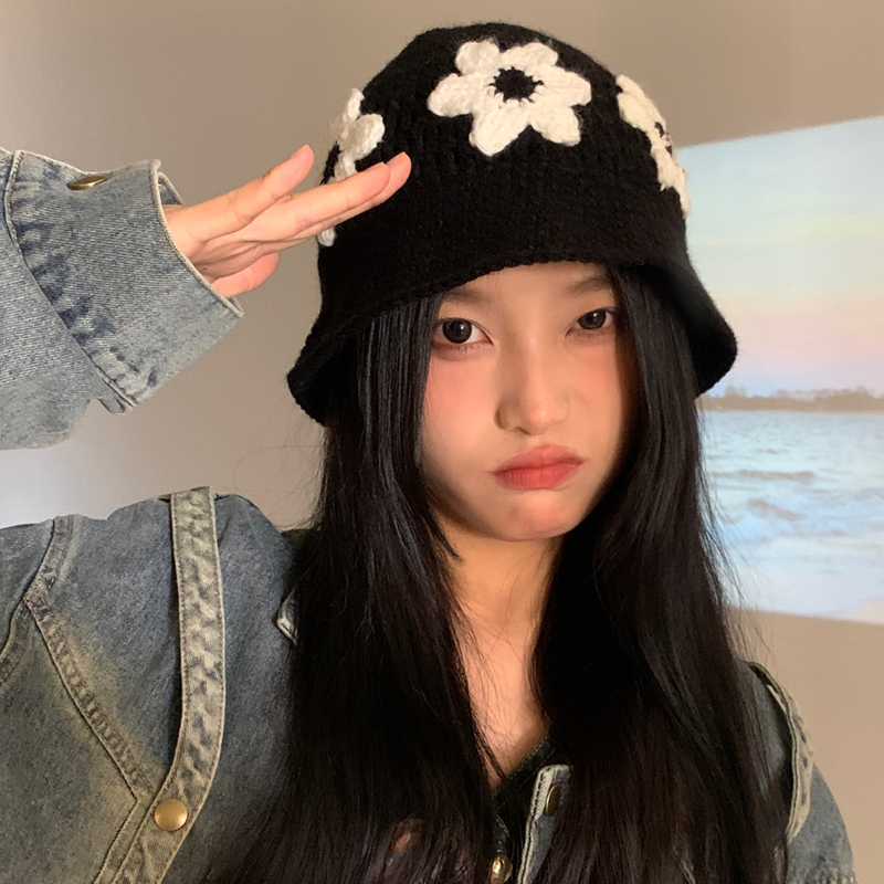 毛线帽子冬女大头围韩国小花冷帽堆堆帽保暖显脸小百搭渔夫帽护耳,服饰配件/皮带/帽子/围巾,帽子,淘宝优惠券,粉丝福利购,淘宝优惠卷
