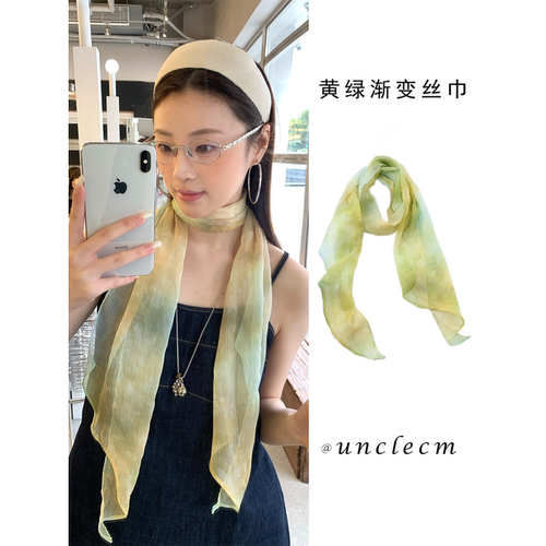 氛围感文艺风长条丝巾女2026新款