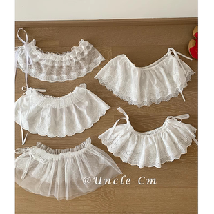 蕾丝刺绣花朵屁帘女2026年新款 裙帘韩系百搭腰封配饰 甜美叠穿短款