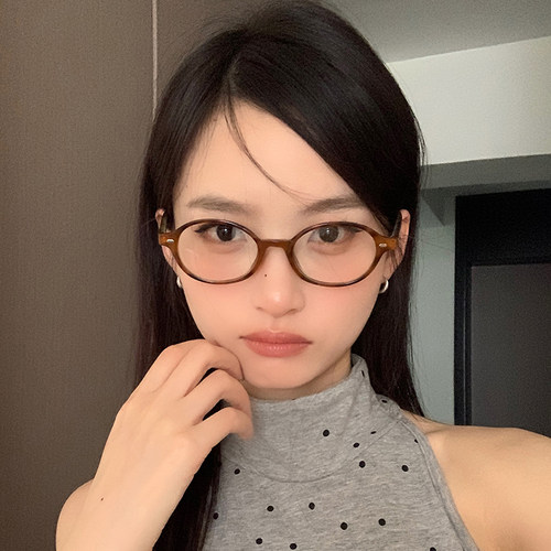 椭圆文艺风显脸小时尚百搭眼镜