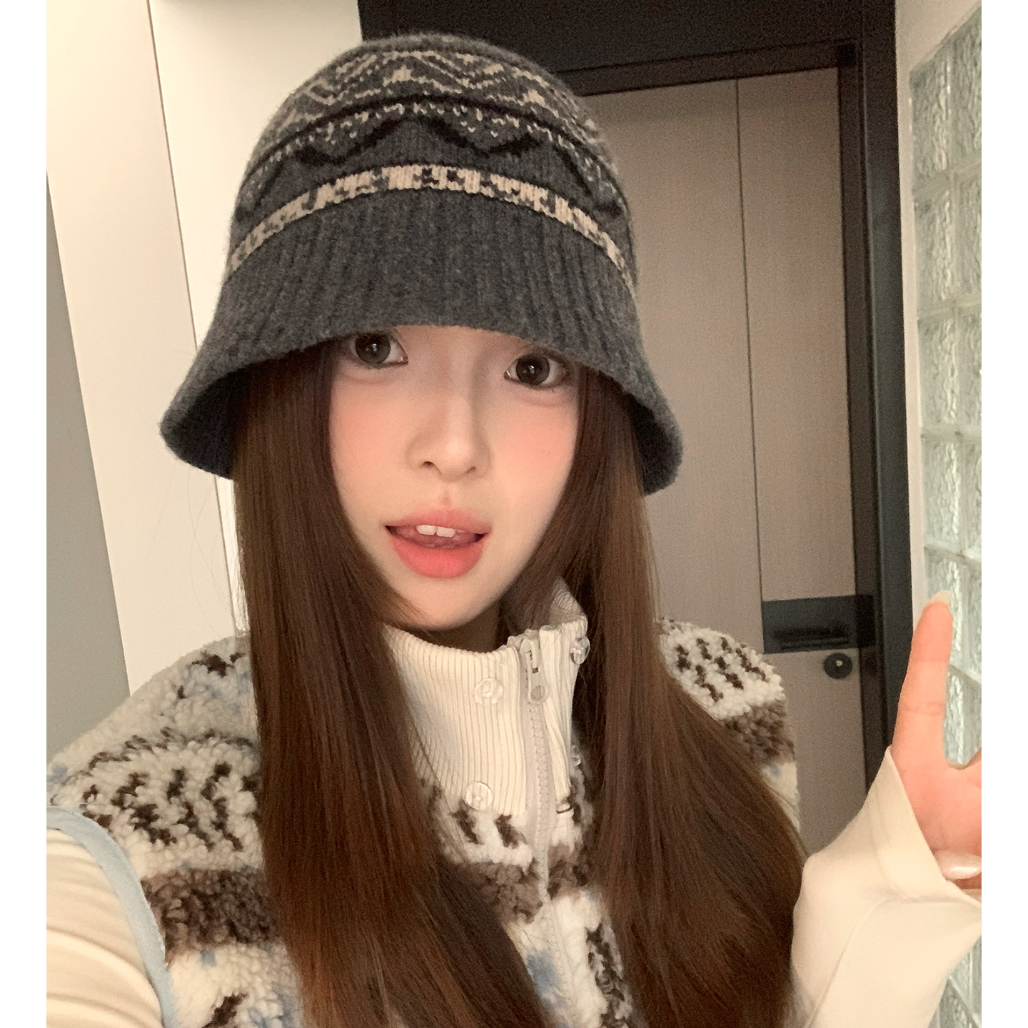 复古费尔岛提花针织羊毛渔夫帽子女冬季大头围保暖毛线帽护耳盆帽,服饰配件/皮带/帽子/围巾,帽子,淘宝优惠券,粉丝福利购,淘宝优惠卷