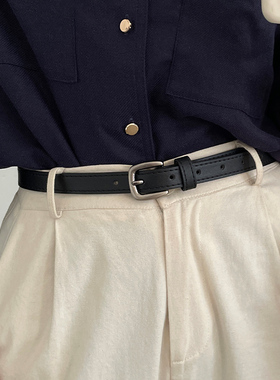 皮带女2026新款美式复古黑色百搭简约装饰牛仔裤西装裤带腰带ins