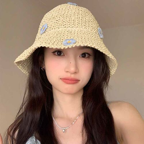韩版出游田园风女款夏季草帽防晒