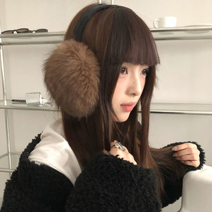 欧阳娜娜同款 仿貂毛护耳耳套防寒耳包耳暖 甜酷风毛绒耳罩女冬季