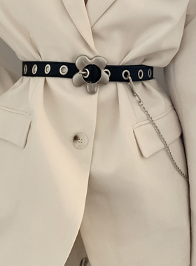 西装腰带女ins风简约百搭装饰连衣裙子皮带黑色配毛衣收腰牛仔裤