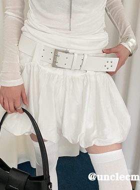 韩版百搭白色宽版腰带女配裙子牛仔裤带小众设计感显瘦腰封皮带潮