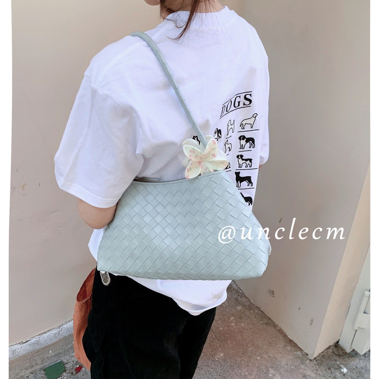 海边度假风高级感编织包女图片