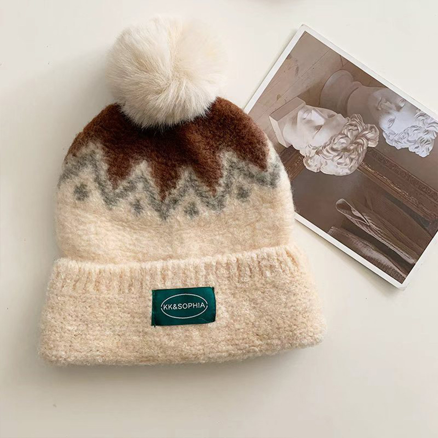 韩版复古氛围感针织毛线帽子女秋冬款保暖护耳显脸小新年套头帽潮,服饰配件/皮带/帽子/围巾,帽子,淘宝优惠券,粉丝福利购,淘宝优惠卷