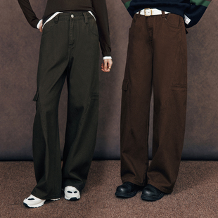 休闲工装 立体剪裁 风不对称设计茧型弯刀阔腿裤 酷GIRL出街