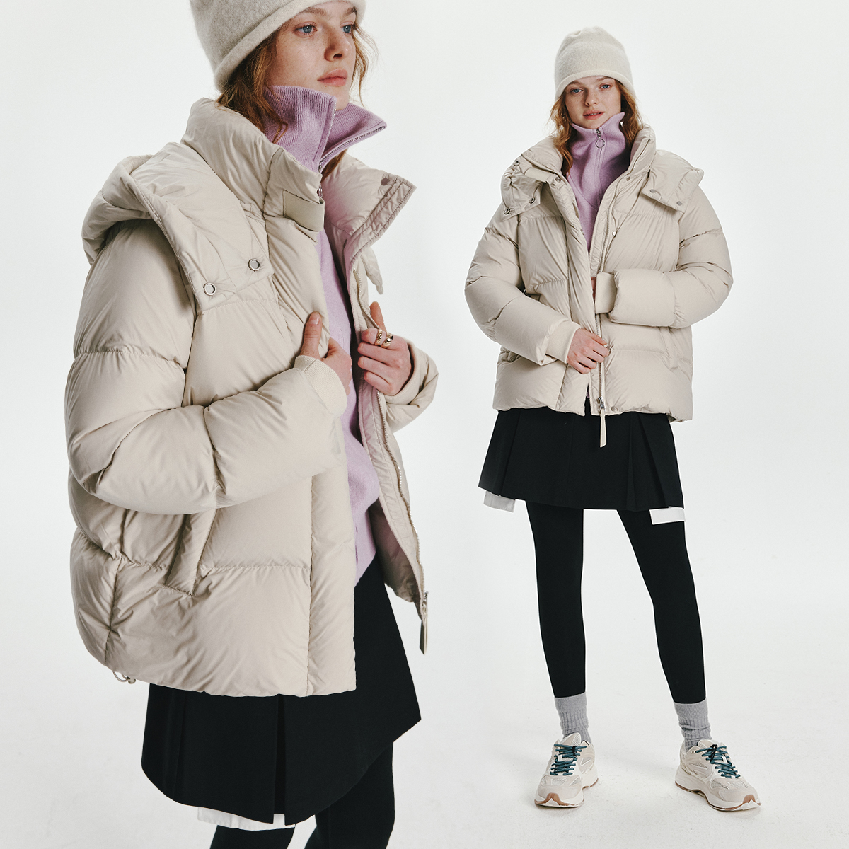 听说时髦的人已经开始穿羽绒服了