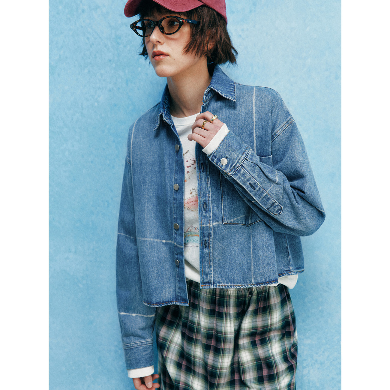 【时尚保鲜剂】特殊磨白水洗 设计感斜纹棉短款箱型牛仔衬衫外套,男装,牛仔外套,淘宝优惠券,粉丝福利购,淘宝优惠卷