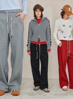 【适配各种腿型】 保暖显瘦 加绒加厚松紧腰抽绳立裁弯刀裤休闲裤