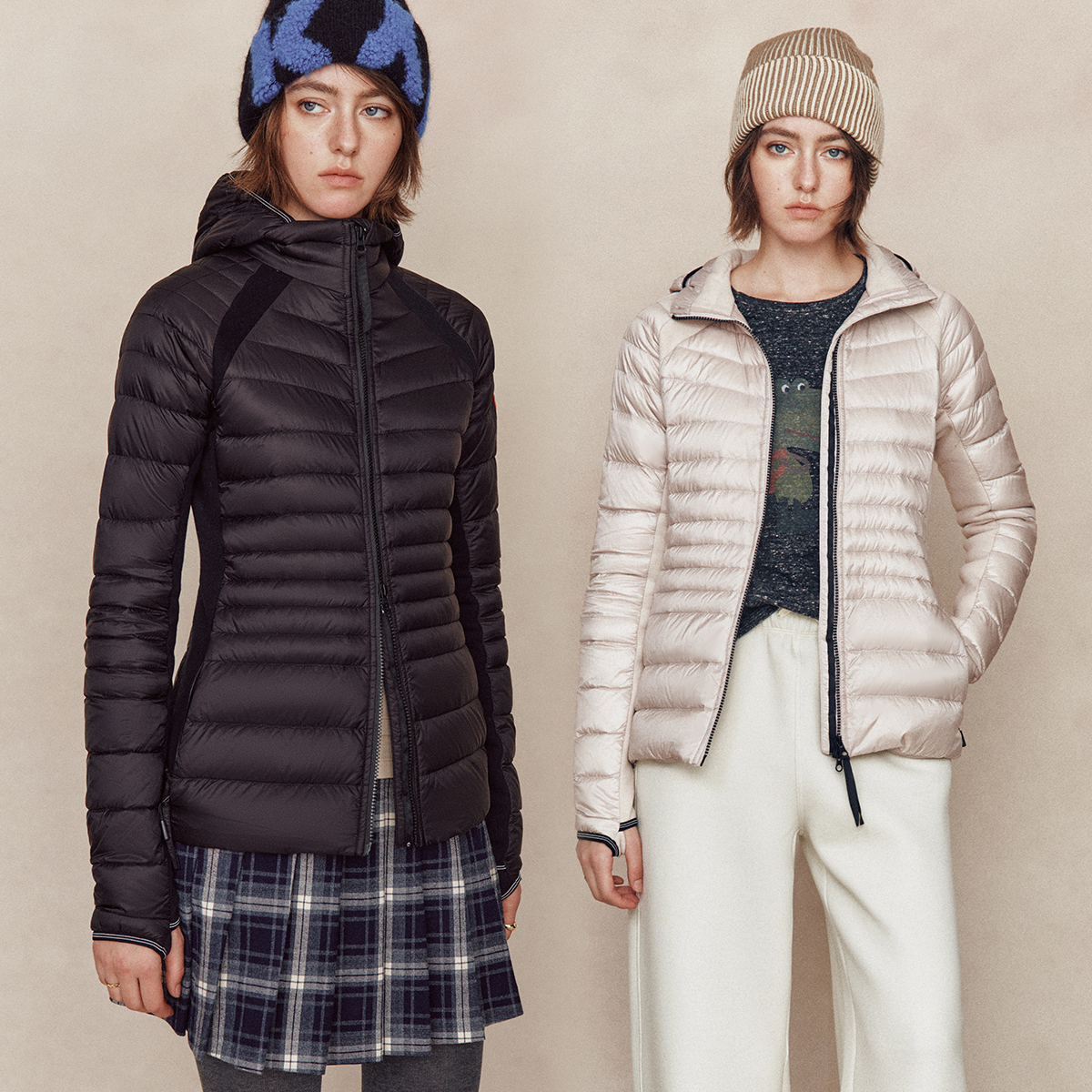 【免代版】90鸭绒 户外运动风连帽立裁拼接薄款排骨羽绒服外套