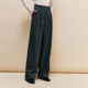 简约舒适百搭显瘦直筒双褶阔腿毛呢西装 气场十足 裤 通勤刚需