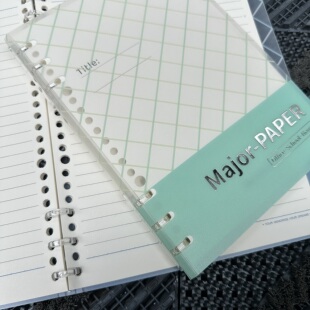 浪人A5不硌手活页本横线空白笔记本本子可拆卸透明简约A5网格本