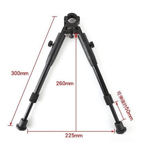 鹞鹰大狙金属支架女武神发射器夹管脚架16mm管夹侧拉可伸缩折叠