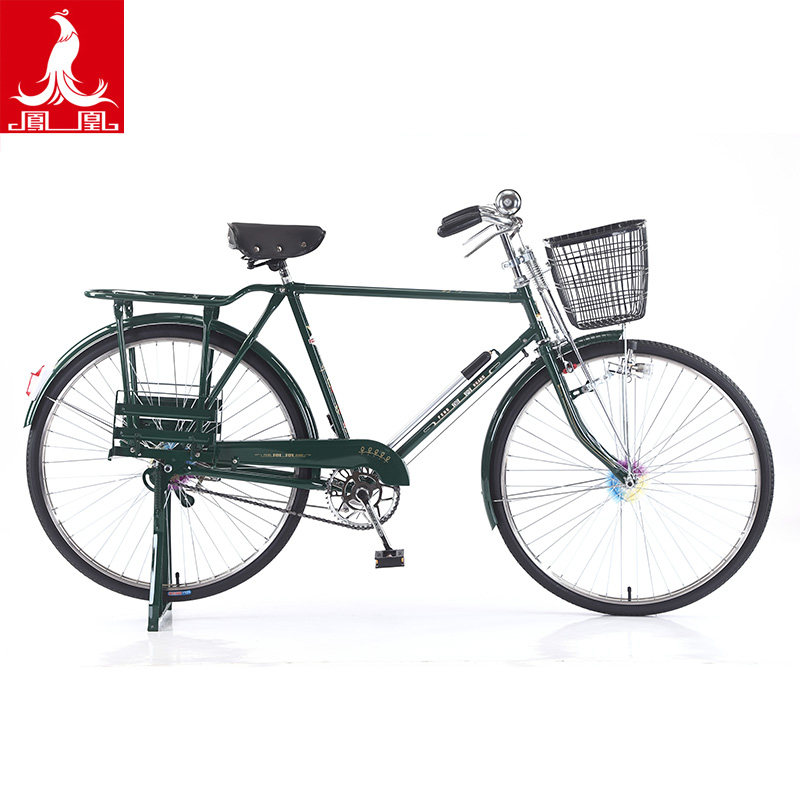 老上海凤凰26寸28寸传统老式复古杆闸男女轻磅重磅加重载重自行车