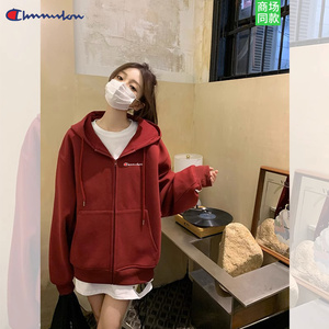连帽卫衣女春秋潮牌纯棉2023新款加绒加厚大版宽松外套保暖慵懒风