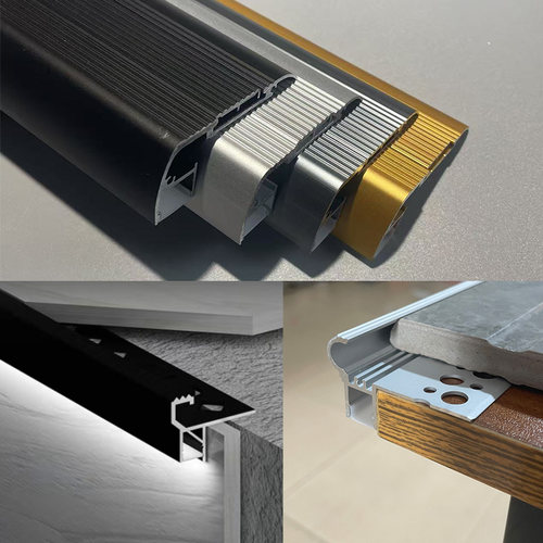 楼梯台阶地台收边带灯铝合金型材