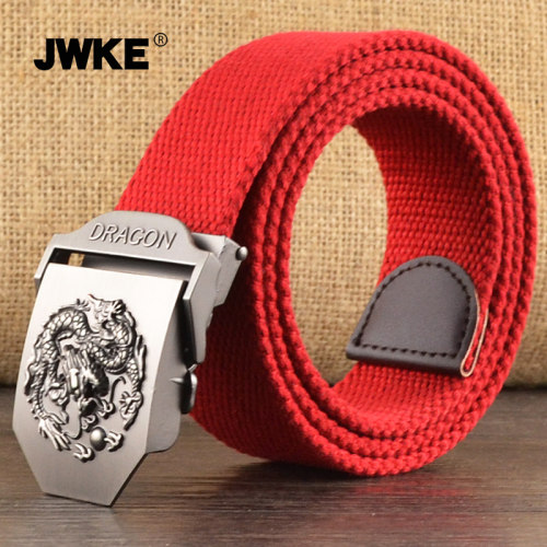 jwke本命年龙扣帆布休闲裤红腰带