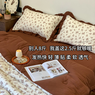 A类母婴级扛君全棉精梳双层纱秋被子四件套 新疆阿瓦提长绒纯棉