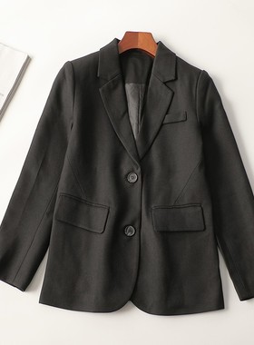 245130 春西装 深圳南油尾货欧洲站2025早春新品女装夹棉中长款长