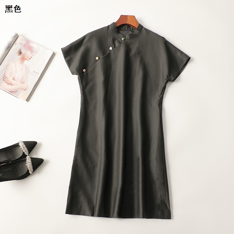 245159 春连衣裙 深圳南油尾货欧洲站2025早春新品女装长款短袖立