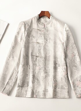 245132 春外套 深圳南油尾货欧洲站2025早春新品女装提花中长款长