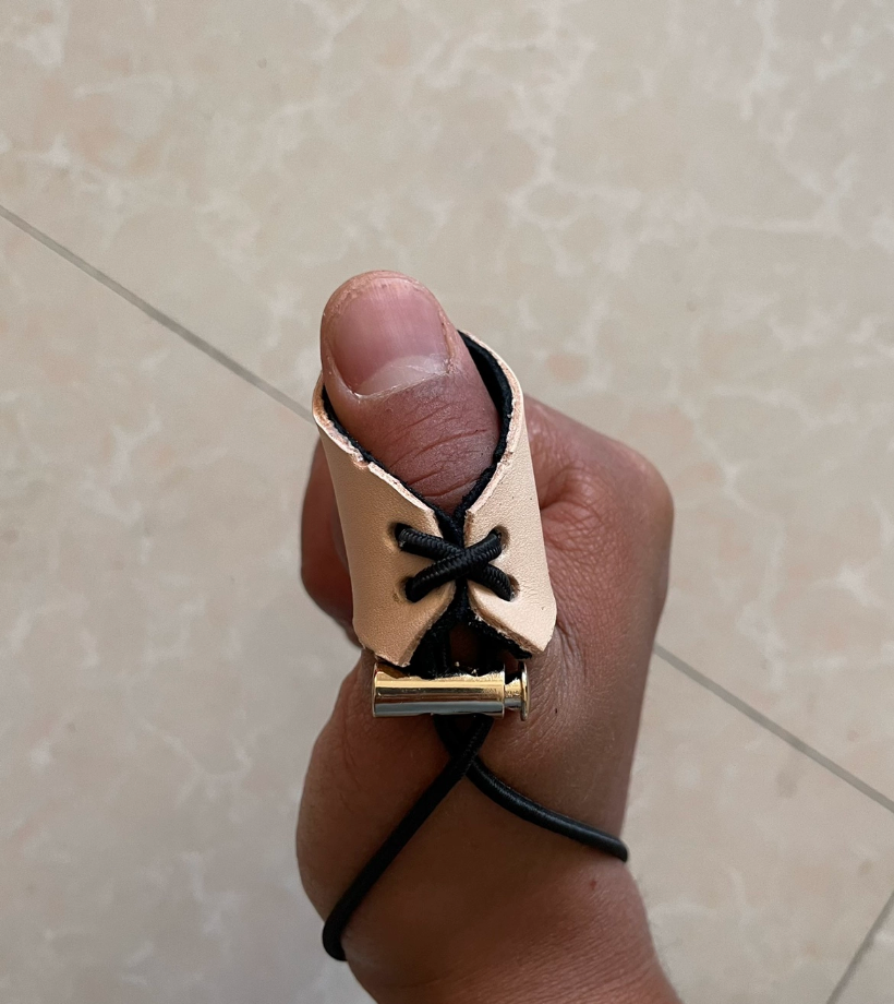 射箭扳指传统弓扣无痛双层加厚