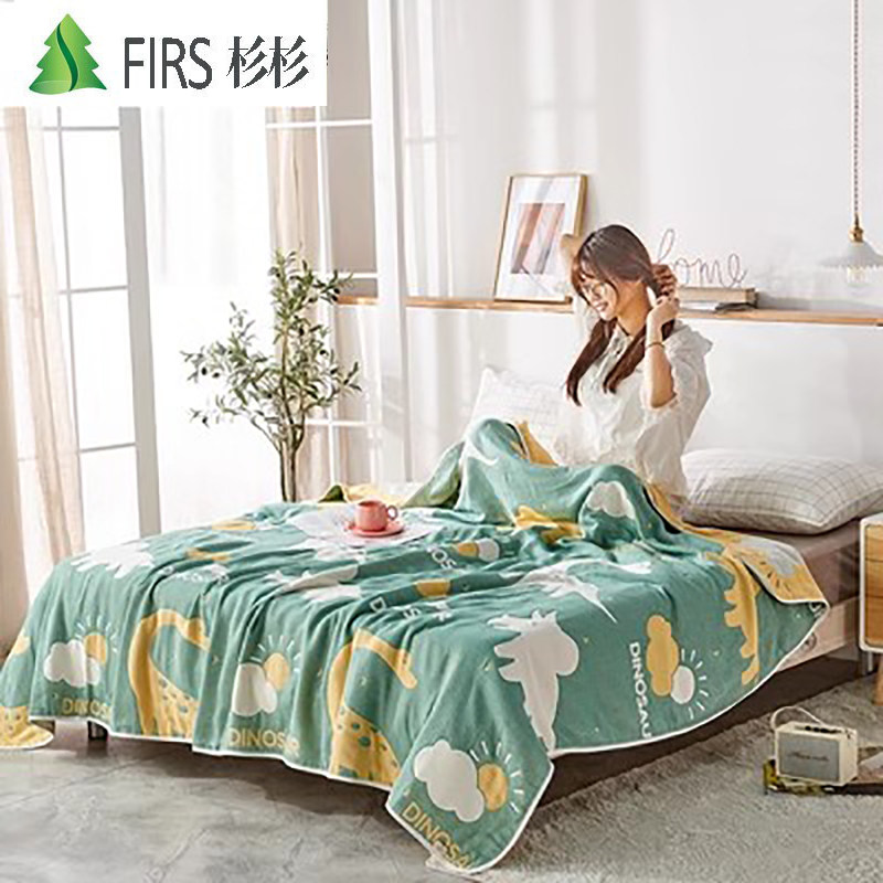 杉杉家纺六层纱布毛巾被单人双人夏被儿童棉纱盖毯全棉纯棉空调被