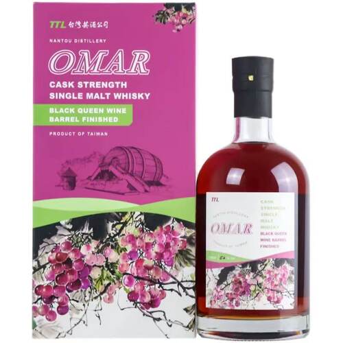 台湾进口 OMAR威士忌原桶强度葡萄酒桶 单一麦芽 700ML 限量发售