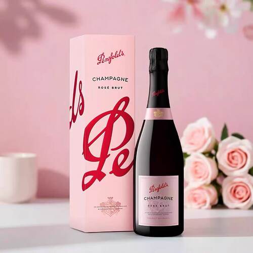penfolds/奔富特酿桃红香槟礼盒装法国进口起泡气泡酒聚会葡萄酒