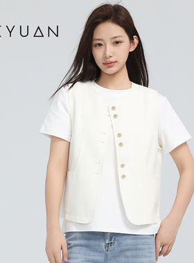 金苑2025夏季新款小香风马甲女法式百搭气质无袖外套I252102