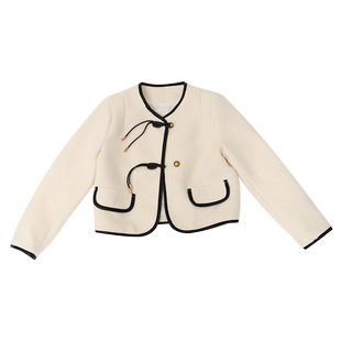 金苑法式小香风短款外套女冬高级感名媛风气质小个子开衫D235111