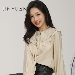 打底衫 金苑秋季 女洋气小衫 雪纺衫 宽松娃娃领A233117 新款
