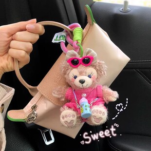 日本代购GP可爱雪莉玫达菲熊包包挂件汽车钥匙扣毛绒玩偶公仔挂饰