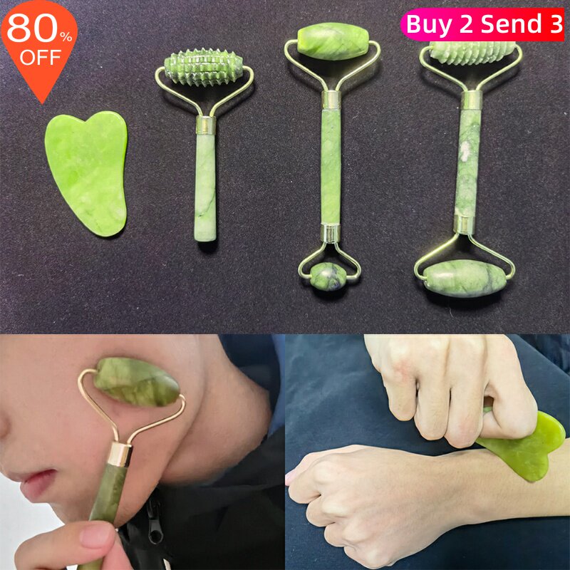 페이셜 마사지 롤러 더블 헤드 옥 롤러 페이스 바디 스키