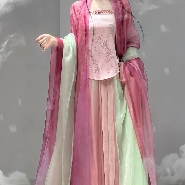 柳汀居无极张柏芝桃红柳绿汉服