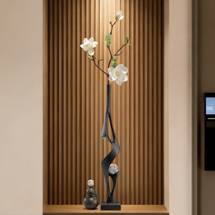 玄关入户细高竖长花瓶摆件客厅电视墙壁龛夹缝艺术装饰品乔迁礼物