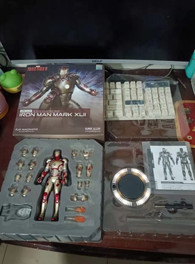 正版Play Imaginative PI 1/12超合金钢铁侠 MK42 收藏级手办模型