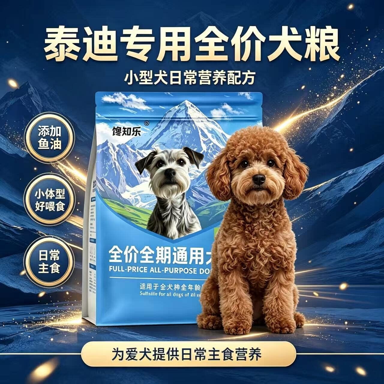【泰迪专用】狗粮鲜肉冻干中小型犬通用型牛肉鸡肉蛋黄鱼油深海鱼