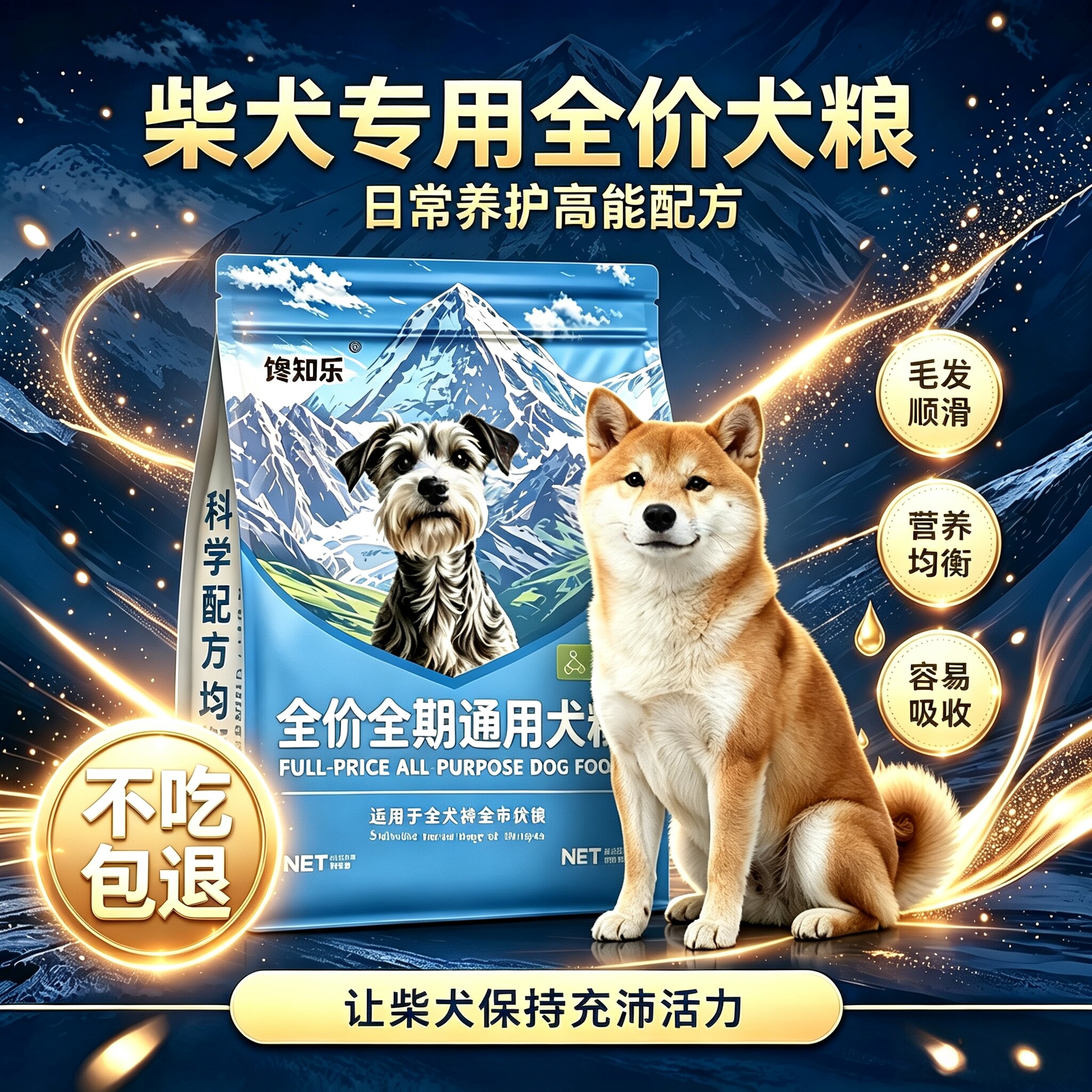 柴犬专用狗粮鲜肉冻干中小型犬通用型牛肉鸡肉蛋黄鱼油羊乳粉配方