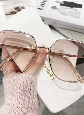 203年新款潮茶色墨镜女夏季防