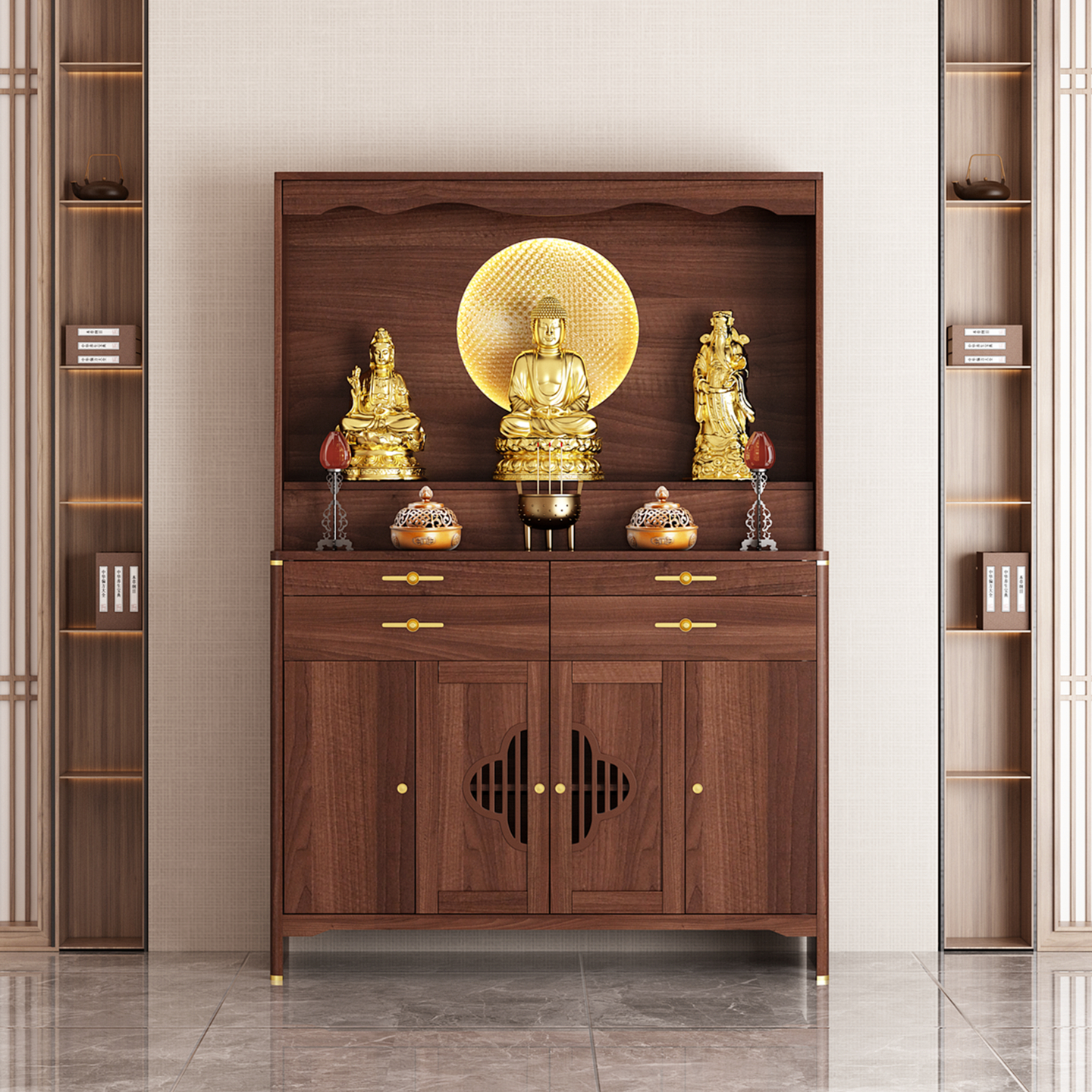 新中式实木佛龛供桌佛柜供奉台